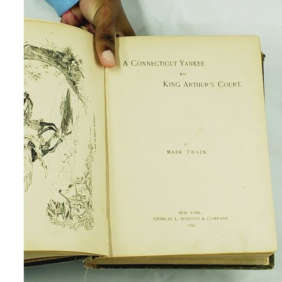 A Yankee in King Arthur’s Court by Mark Twain 1891 Vintage Book - Picture 5 of 5